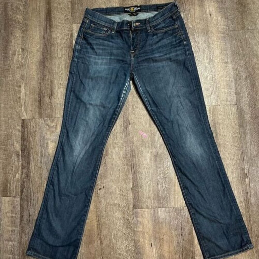 Lucky Brand Women's Bootcut Jeans Size 12 Dark Blue Denim Low Rise